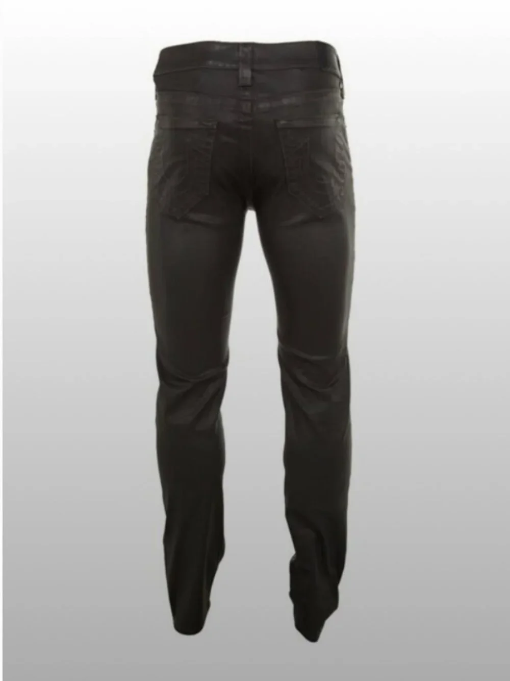 NWT True Religion Dean Relaxed Tapered Cut Leatherlike Pant Black Size 38